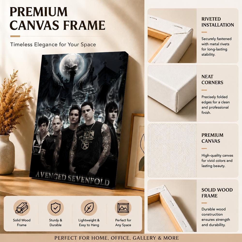 Rock Band A-avenged Sevenfold  - đánh giá và giá Canvas Wrap Ready