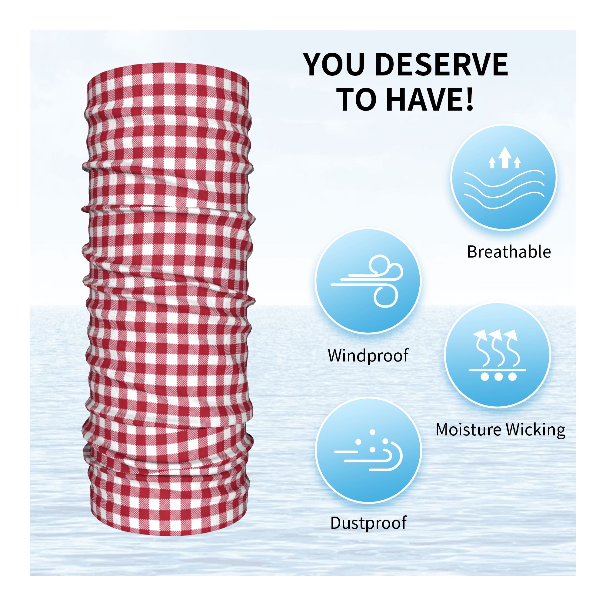 Custom Red And White Gingham B - đánh giá và giá Bandana Blank White