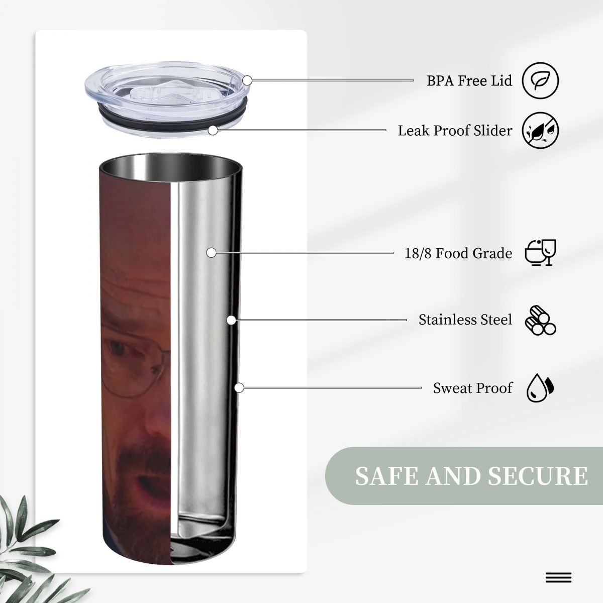 Walter White Mem Stainless Ste - đánh giá và giá Tumbler 20Oz White