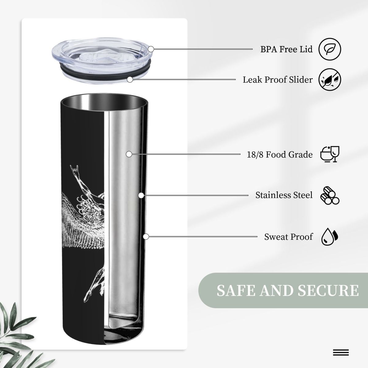 Icarus Throws The Horns - Whit - đánh giá và giá Tumbler 20Oz White